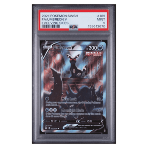 Umbreon V PSA 9 2021 Pokemon Full Art Sword & Shield Evolving Skies Card #189