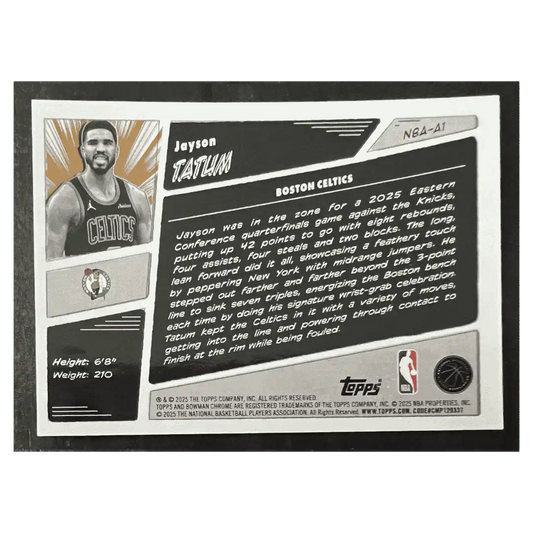 Jayson Tatum 2025 Topps Bowman Anime Horizontal SSP Card #NBA-A1