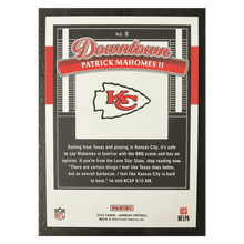 Patrick Mahomes 2025 Panini Donruss Downtown Card #8
