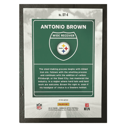 Antonio Brown 2018 Panini Donruss Optic Downtown Card #DT-4