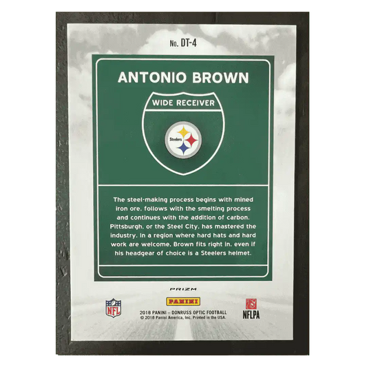 Antonio Brown 2018 Panini Donruss Optic Downtown Card #DT-4