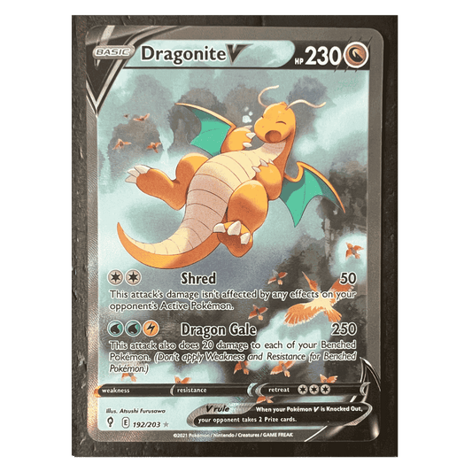 Dragonite V Pokemon Evolving Skies Alternate Full Art Holo Ultra Rare Card #192/203