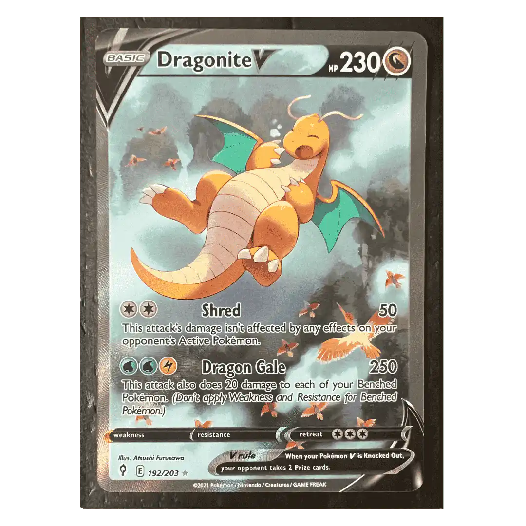 Dragonite V Pokemon Evolving Skies Alternate Full Art Holo Ultra Rare Card #192/203