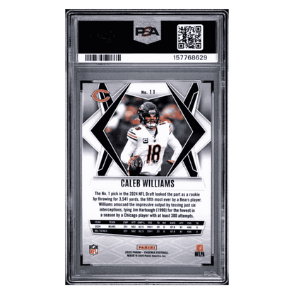 Caleb Williams PSA 9 2025 Panini Phoenix Teal Lava #d/ 175 Card #11