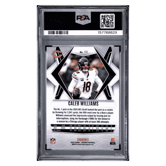 Caleb Williams PSA 9 2025 Panini Phoenix Teal Lava #d/ 175 Card #11