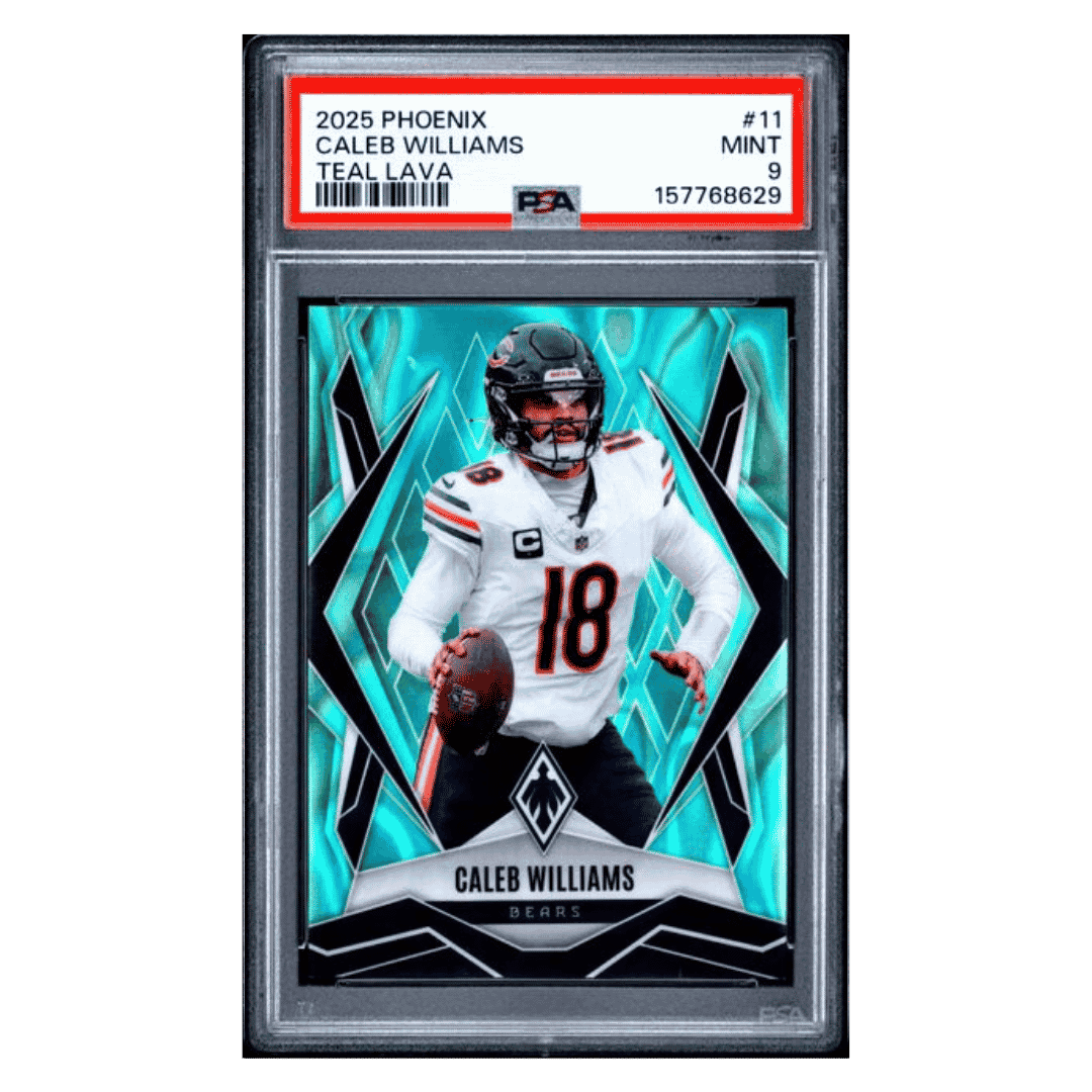 Caleb Williams PSA 9 2025 Panini Phoenix Teal Lava #d/ 175 Card #11