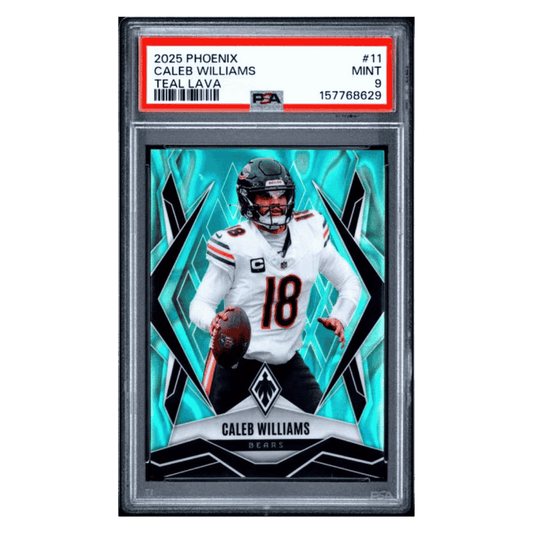 Caleb Williams PSA 9 2025 Panini Phoenix Teal Lava #d/ 175 Card #11