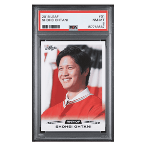 Shohei Ohtani PSA 8 2018 Leaf Card #01
