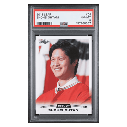 Shohei Ohtani PSA 8 2018 Leaf Card #01