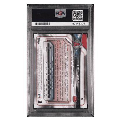 Shohei Ohtani PSA 9 2018 Bowman Card #49