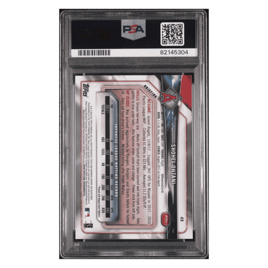 Shohei Ohtani PSA 9 2018 Bowman Card #49