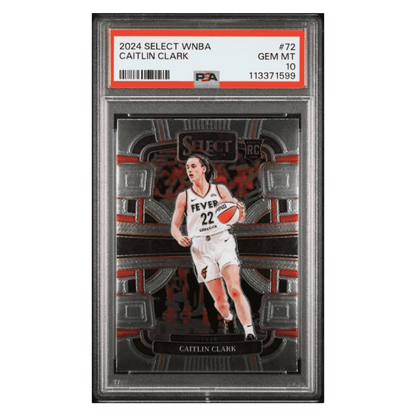 Caitlin Clark PSA 10 2024 Panini Select WNBA Rookie RC Card #72