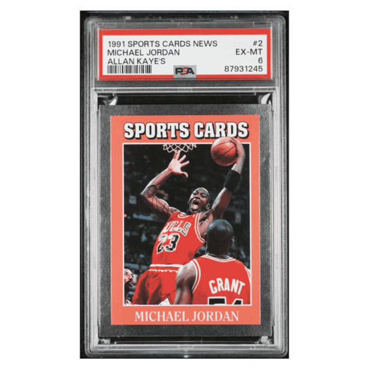 Michael Jordan PSA 6 1991 Sports Cards News Allan Kaye's Card #2