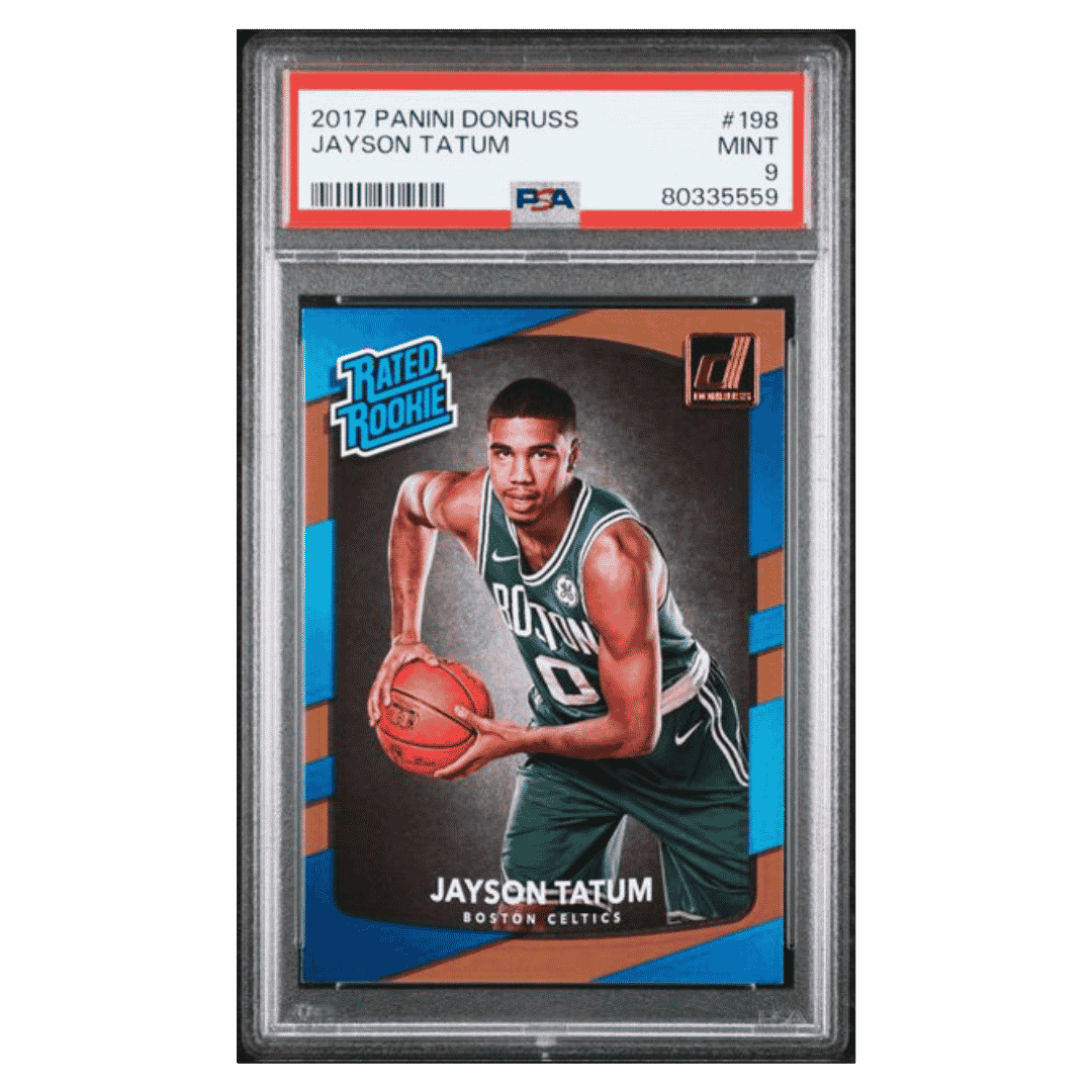Jayson Tatum PSA 9 2017 Panini Donruss Rated Rookie RC Card #198