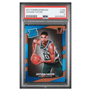 Jayson Tatum PSA 9 2017 Panini Donruss Rated Rookie RC Card #198