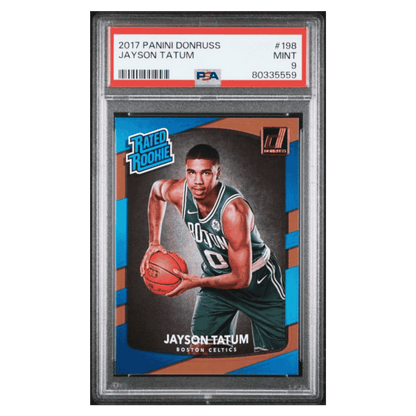 Jayson Tatum PSA 9 2017 Panini Donruss Rated Rookie RC Card #198