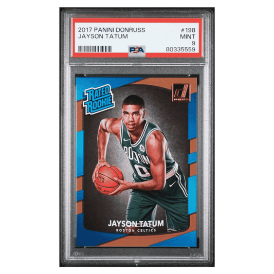 Jayson Tatum PSA 9 2017 Panini Donruss Rated Rookie RC Card #198