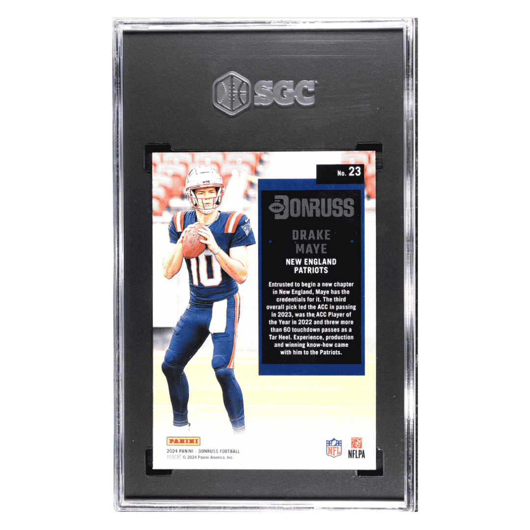Drake Maye SGC 10 2024 Panini Donruss '94 Retro Card #23