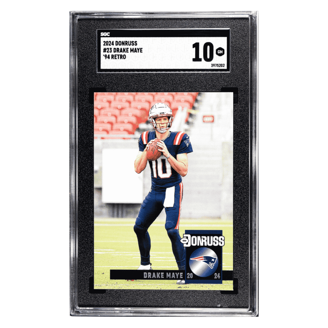Drake Maye SGC 10 2024 Panini Donruss '94 Retro Card #23