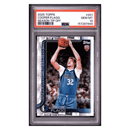 Cooper Flagg PSA 10 2025 Topps Season Tip Off Rookie RC Card #201