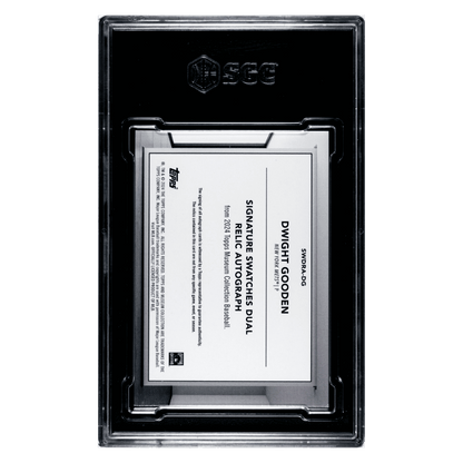 Dwight Gooden SGC 6 2024 Topps Museum Collection Signature Swatches Dual Relic Autograph #d/ 299 Card #SWDRA-DG