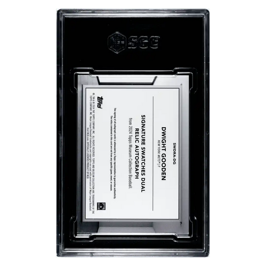 Dwight Gooden SGC 6 2024 Topps Museum Collection Signature Swatches Dual Relic Autograph #d/ 299 Card #SWDRA-DG
