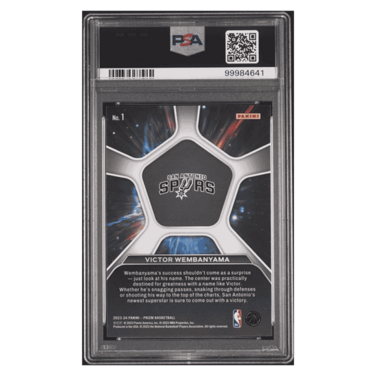 Victor Wembanyama PSA 8 2023 Panini Prizm Deep Space Rookie RC Card #1