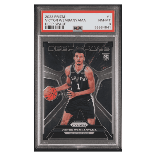 Victor Wembanyama PSA 8 2023 Panini Prizm Deep Space Rookie RC Card #1
