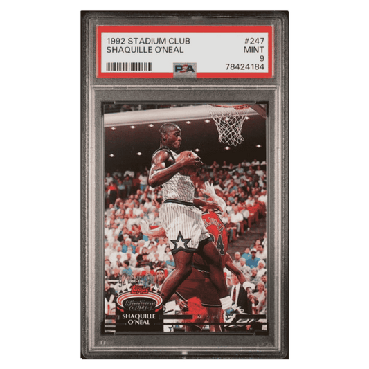Shaquille O'Neal PSA 9 1992 Topps Stadium Club Card #247