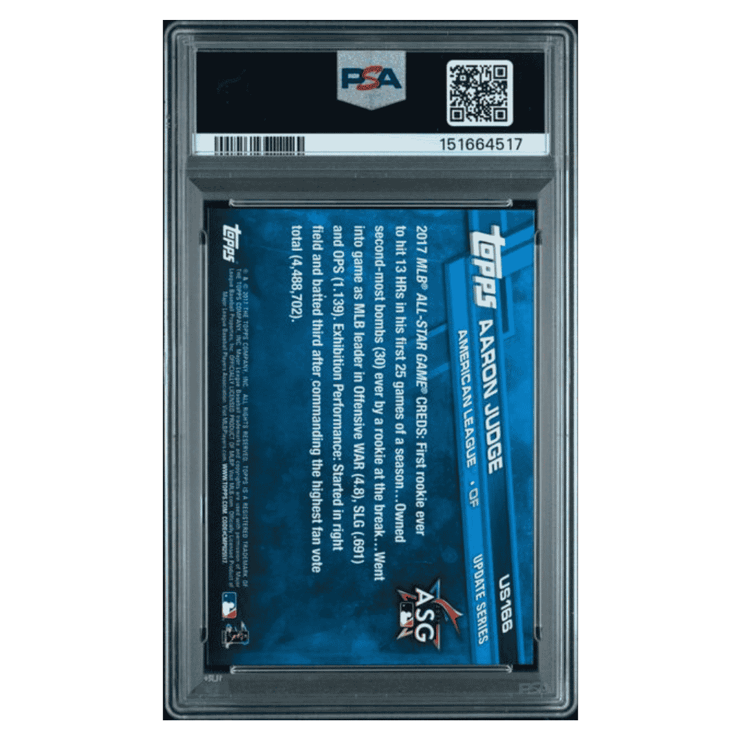 Aaron Judge PSA 10 2017 Topps Update Throwing Rookie RC Card #US166