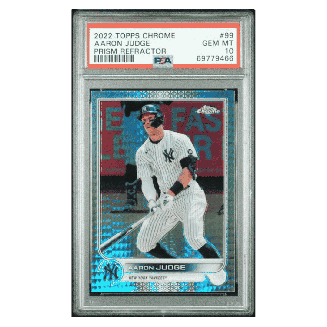 Aaron Judge PSA 10 2022 Topps Chrome Prism Refractor Card #99