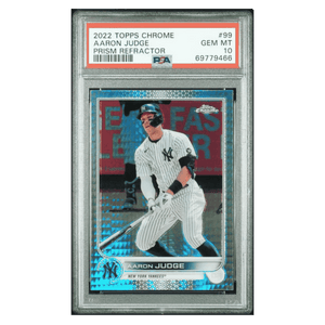 Aaron Judge PSA 10 2022 Topps Chrome Prism Refractor Card #99