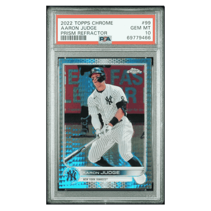 Aaron Judge PSA 10 2022 Topps Chrome Prism Refractor Card #99
