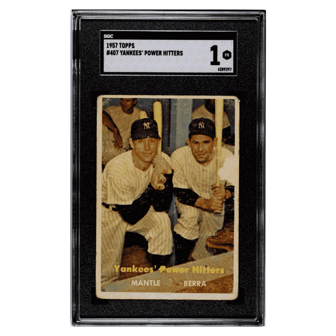 Yankee's Power Hitters SGC 1 1957 Topps Card #407