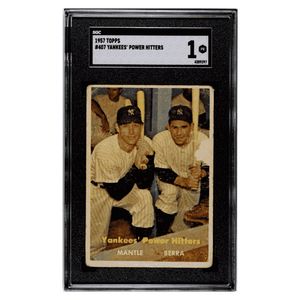 Yankee's Power Hitters SGC 1 1957 Topps Card #407