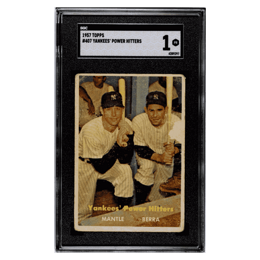 Yankee's Power Hitters SGC 1 1957 Topps Card #407