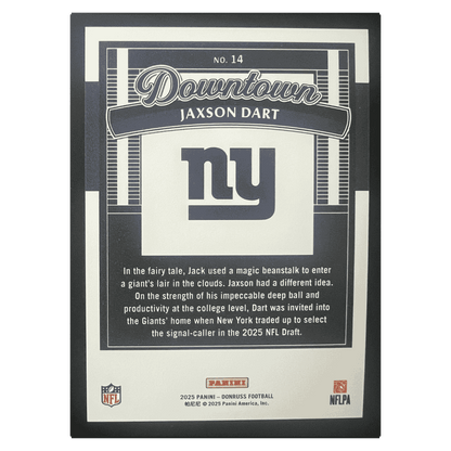 Jaxson Dart 2025 Panini Donruss Rookie RC Card #14