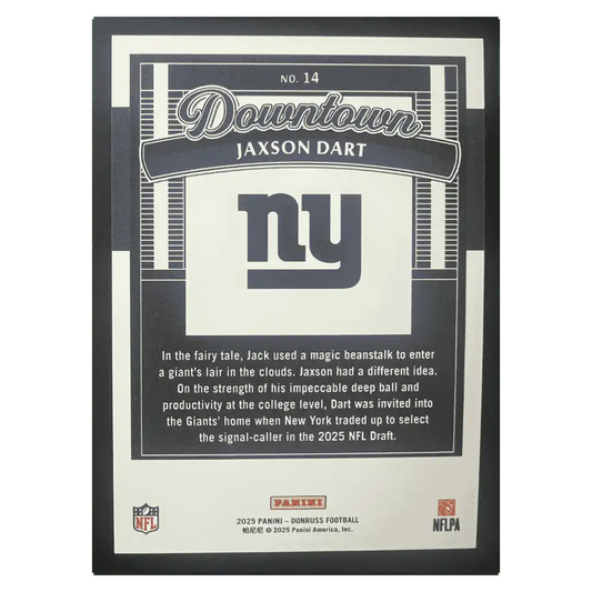Jaxson Dart 2025 Panini Donruss Rookie RC Card #14