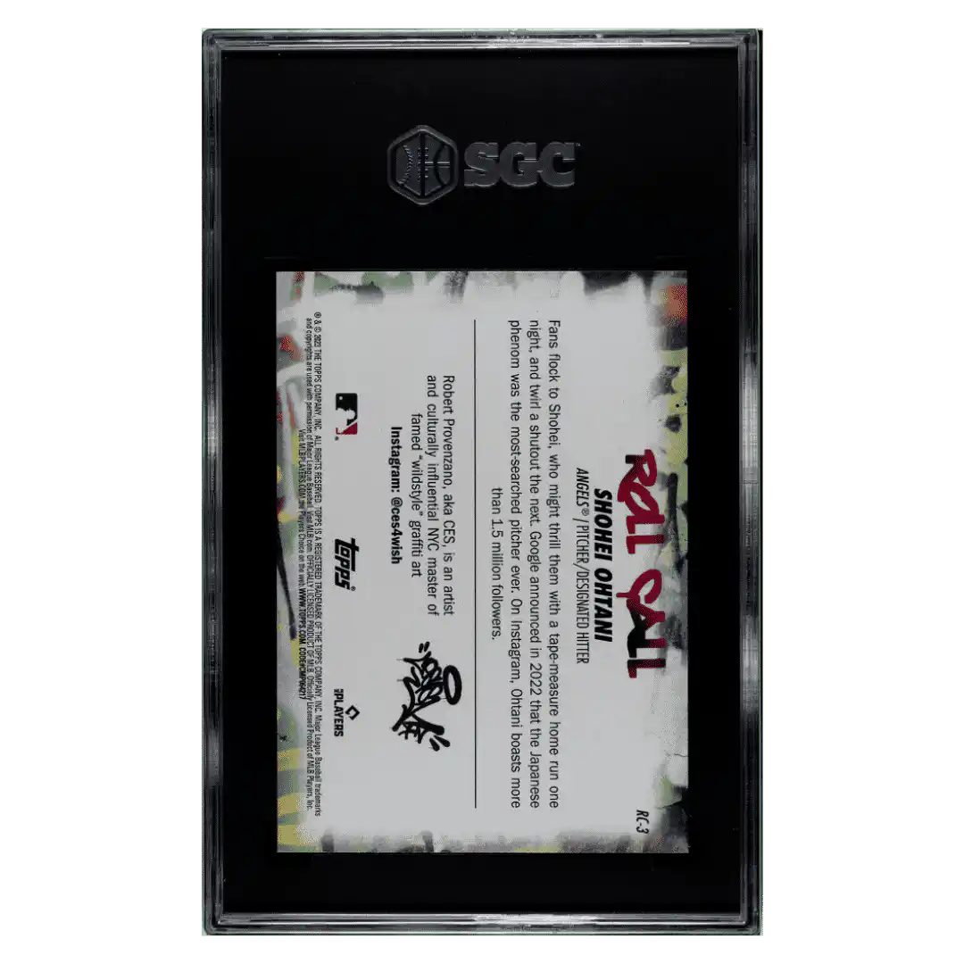 Shohei Ohtani SGC 9.5 2023 Topps Big League Roll Call Wildstyle Edition Card #RC-3