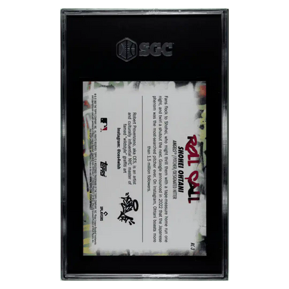Shohei Ohtani SGC 9.5 2023 Topps Big League Roll Call Wildstyle Edition Card #RC-3