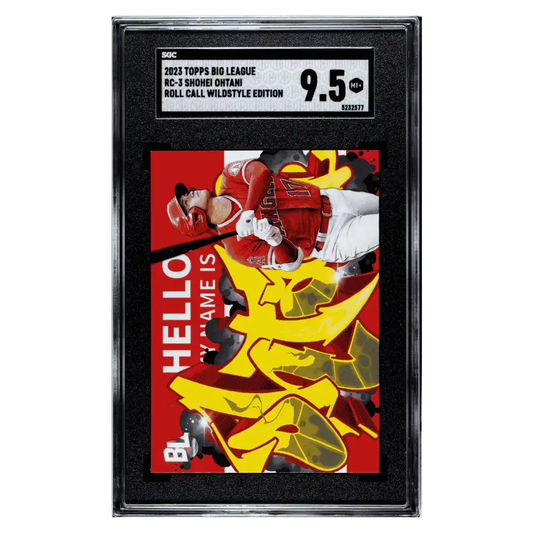 Shohei Ohtani SGC 9.5 2023 Topps Big League Roll Call Wildstyle Edition Card #RC-3