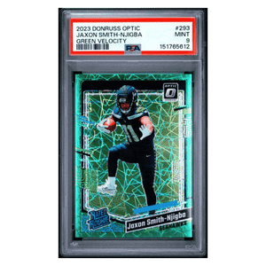 Jaxson Smith-Njigba PSA 9 2023 Panini Donruss Optic Green Velocity Rated Rookie RC Card #293