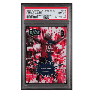 Lamine Yamal PSA 10 2025 Wild Card Splat NSCC Pink Stealth Blackground 1 #d/ 10 Card #LY6