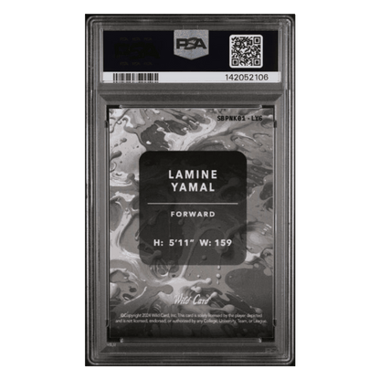Lamine Yamal PSA 10 2025 Wild Card Splat NSCC Pink Stealth Blackground 1 #d/ 10 Card #LY6