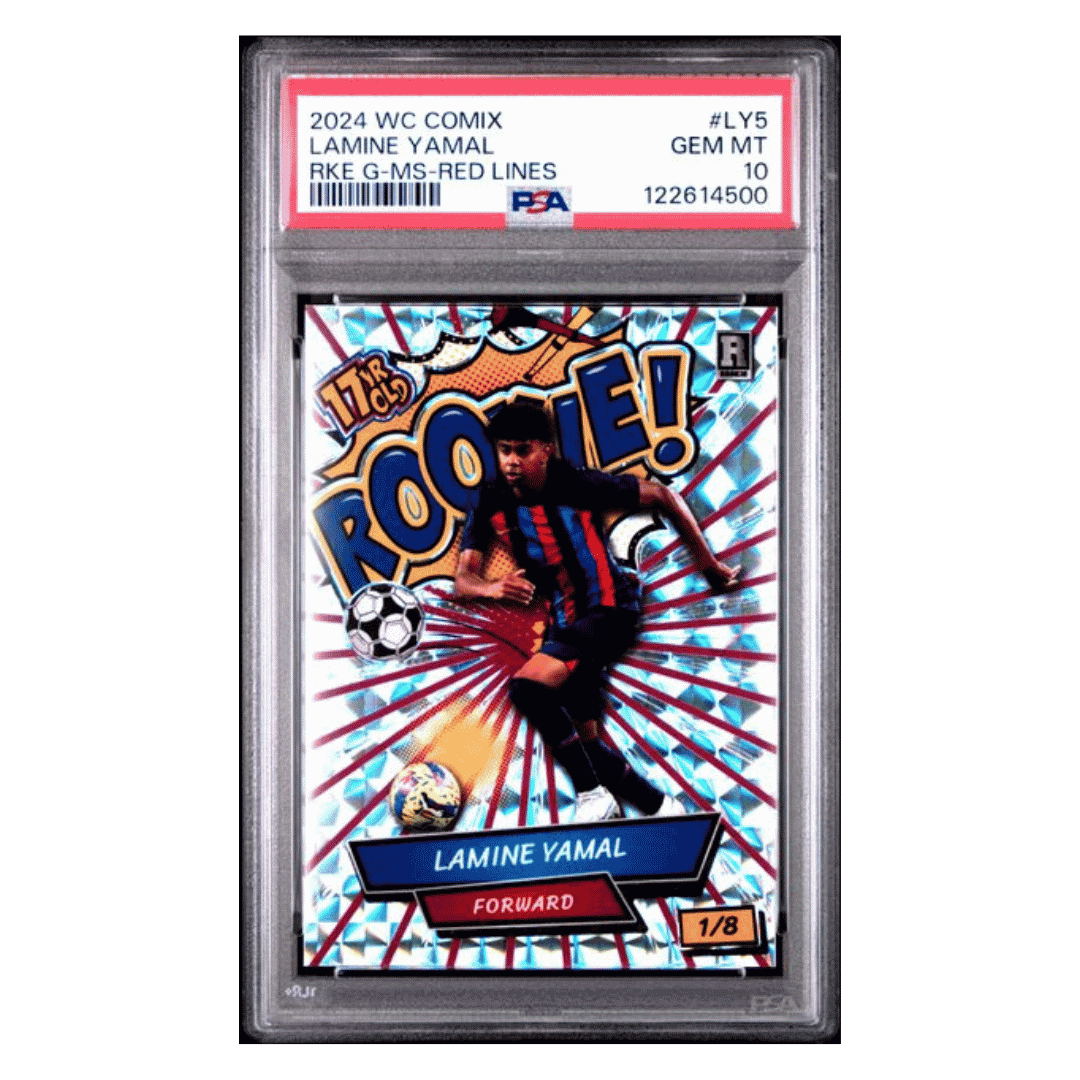 Lamine Yamal PSA 10 2024 Wild Card Comix RKE G-MS- Red Lines #d/ 8 Card #LY5
