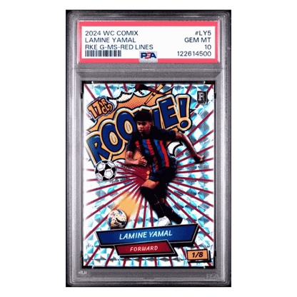 Lamine Yamal PSA 10 2024 Wild Card Comix RKE G-MS- Red Lines #d/ 8 Card #LY5