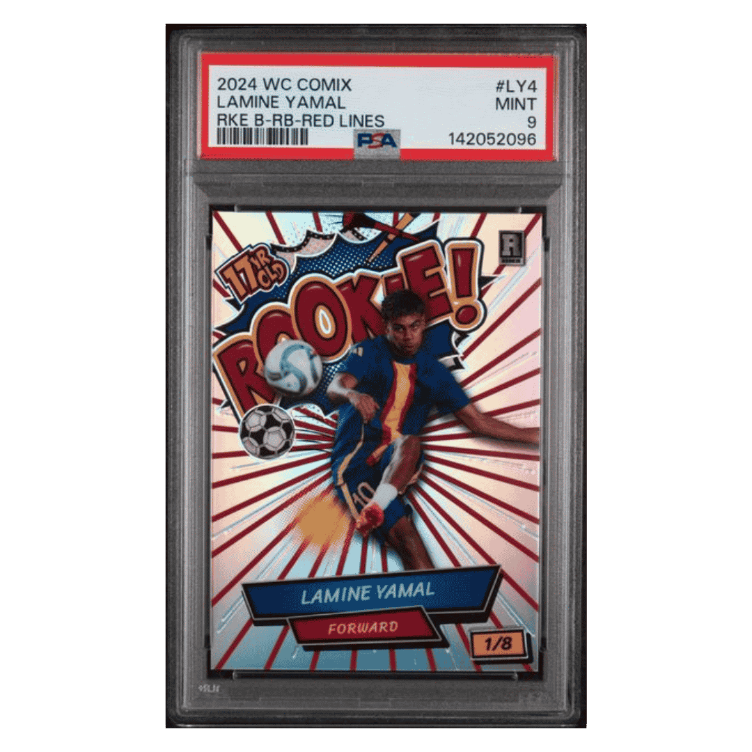 Lamine Yamal PSA 10 2024 Wild Card Comix RKE B-RB- Red Lines #d/ 8 Card #LY4