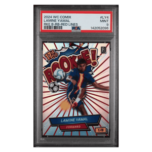 Lamine Yamal PSA 10 2024 Wild Card Comix RKE B-RB- Red Lines #d/ 8 Card #LY4