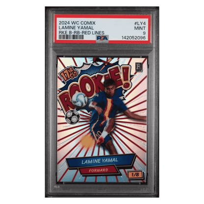 Lamine Yamal PSA 10 2024 Wild Card Comix RKE B-RB- Red Lines #d/ 8 Card #LY4