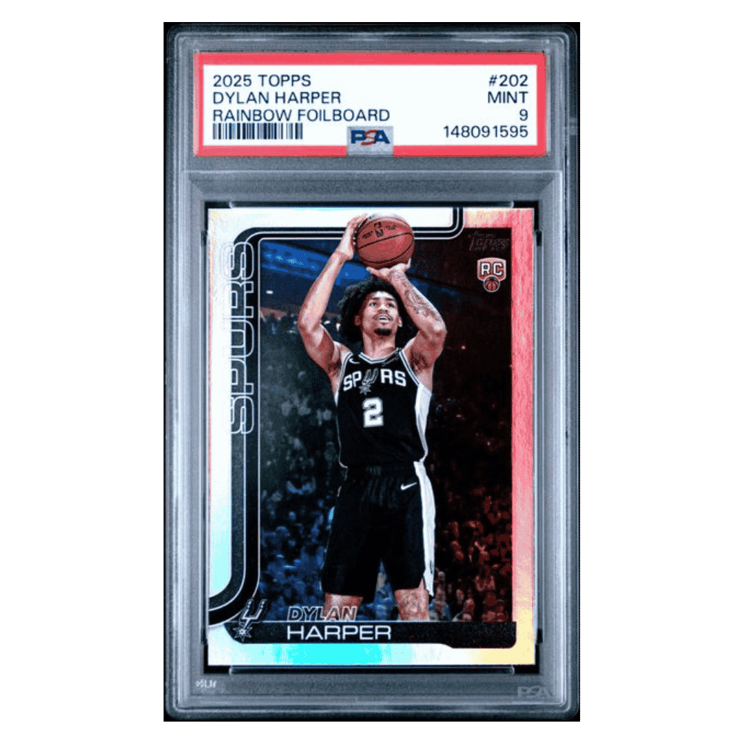 Dylan Harper PSA 9 2025 Topps Rainbow Foilboard Rookie RC Card #202
